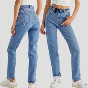 ROLLA'S original Dusters High Rise Organic Denim Jeans size 32 Meadow Blue NWT